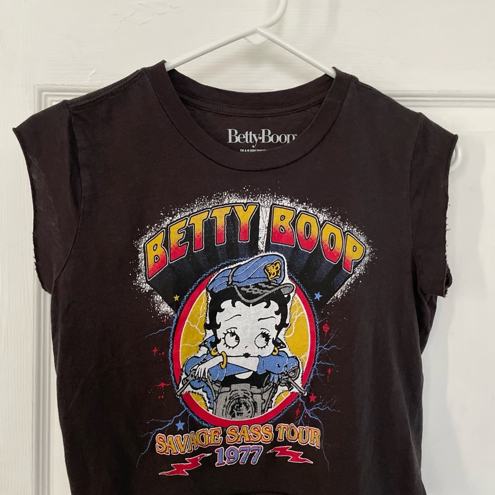 Betty Boop Black and Yellow Kids T-Shirt